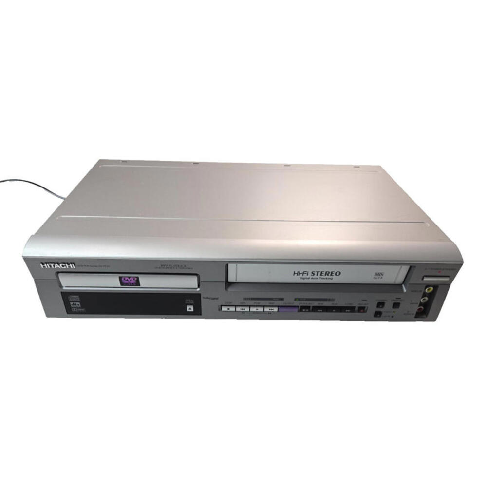 Hitachi DV-PF2U DVD VCR Combo Silver TESTED WORKING MP3 JPEG CD DVD-R